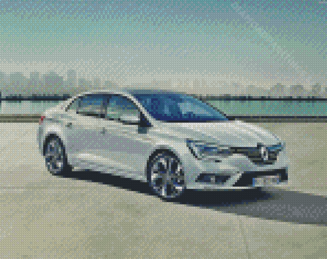 2016 White Renault Megane Car Diamond Paintings
