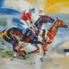 Abstract Polo Players And Horses Art Diamond Paintings