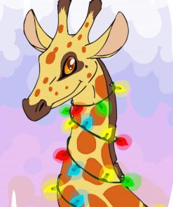 Aesthetic Christmas Giraffe Diamond Painting