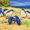 Baby Penguins On The Beach Diamond Painting