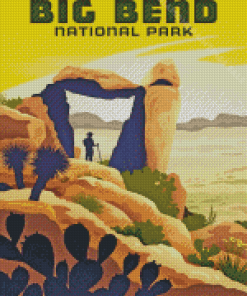 Big Bend National Park Travel Poster Diamond Paintings