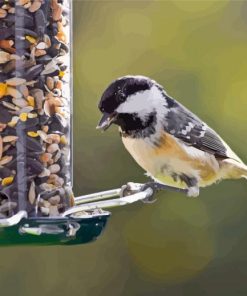 Bird At Bird Feeder Diamond Painting