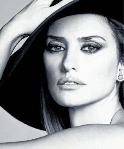 Black And White Penelope Cruz Diamond Painting