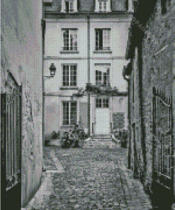 Black And White Caen Streets Diamond Paintings