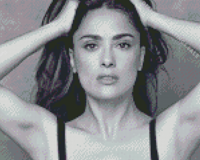 Black And White Salma Hayek Diamond Paintings