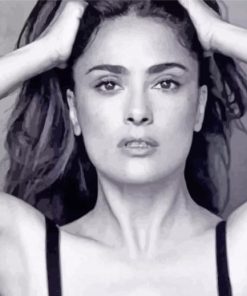 Black And White Salma Hayek Diamond Painting