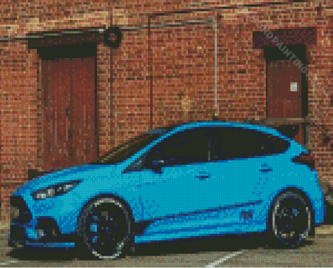 Blue Ford RS Car Diamond Paintings