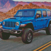 Blue Jeep Diamond Paintings