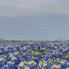 Blue Wildflowers Field Diamond Paintings