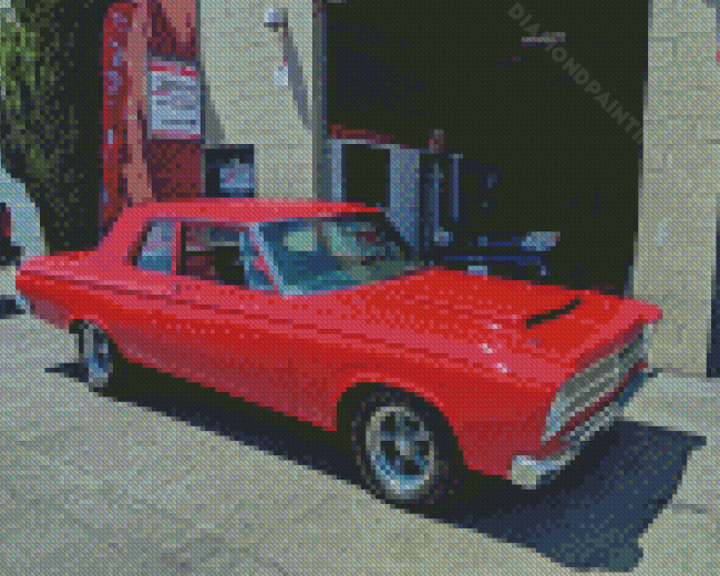 Classic Red Plymouth Belvedere Diamond Paintings