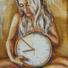 Clock Woman Art Diamond Paintings