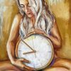 Clock Woman Art Diamond Painting