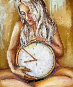 Clock Woman Art Diamond Painting