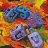 Dreidel Fall And Leaves Diamond Paintings