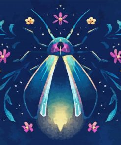 Fireflies Illustration Art Diamond Painting