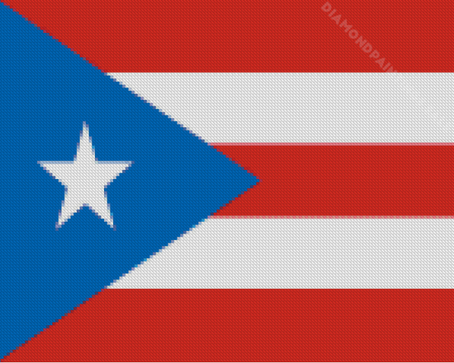 Flag Of Puerto Rico Diamond Paintings