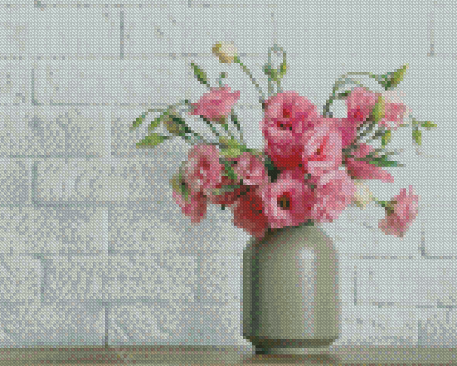 Flowers In Vase Diamond Paintings