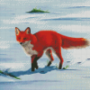 Fox In The Snow Diamond Paintings