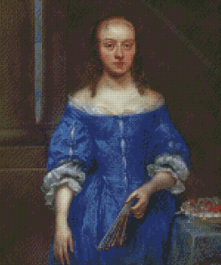 Gonzales Coques Portrait Of A Woman In A Blue Dress Diamond Paintings