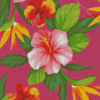 Hawaiian Flower Art Diamond Paintings