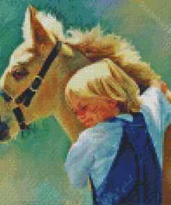Horse And Child Diamond Paintings