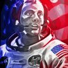 Illustration Neil Armstrong Astronaut Diamond Painting