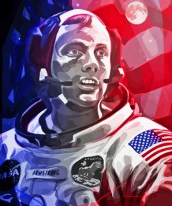 Illustration Neil Armstrong Astronaut Diamond Painting