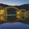 Japan Kintaikyo Bridge Water Reflection Diamond Paintings