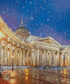 Kazan Cathedral Snow Scene Diamond Paintings