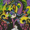 Maleficent Dragon Side View Art Diamond Paintings