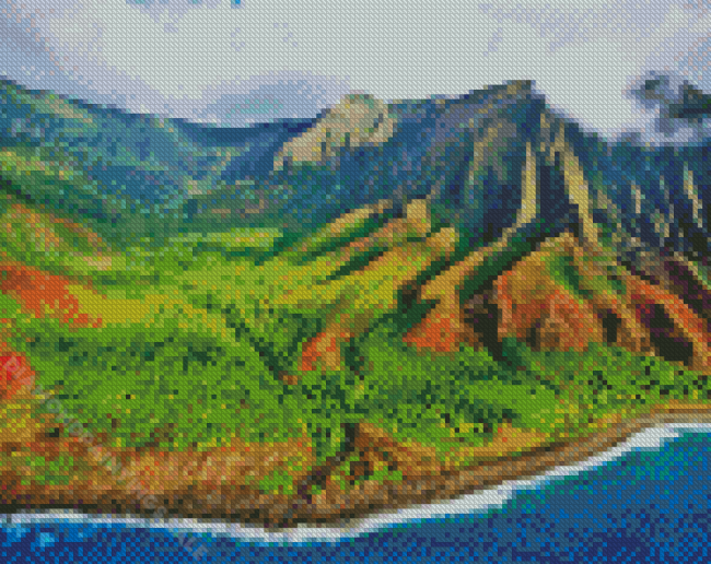 Na Pali Coast Hawaii Landscape Diamond Paintings