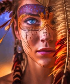 Native American Indian Face Diamond Painting