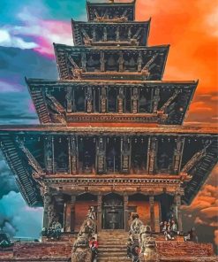 Nepal Bhaktapur Nyatapola Temple Diamond Painting