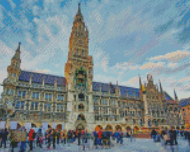 New Town Hall Marienplatz Diamond Paintings