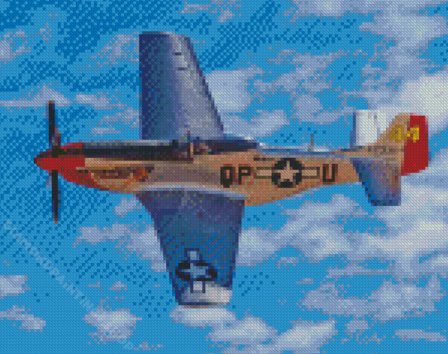 P51 Mustang Diamond Paintings