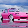 Pink Mazda Miata Diamond Painting