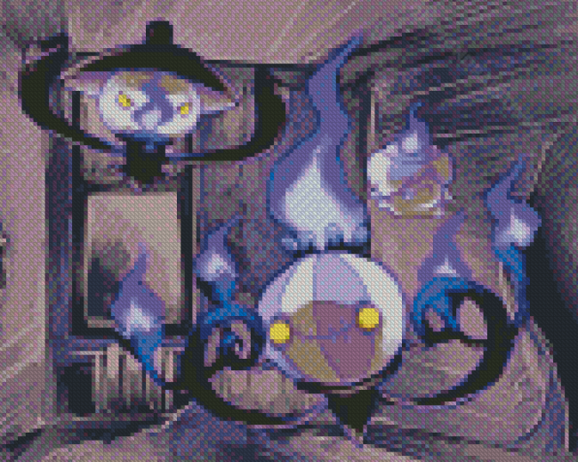 Pokemon Chandelure Art Diamond Paintings