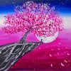 Purple Tree Blossom Moonlight Diamond Painting