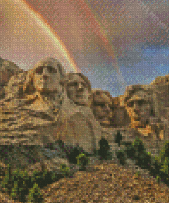 Rainbow Mount Rushmore National Memorial Diamond Paintings