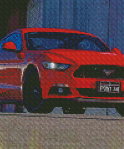 Red 2017 Ford Mustang Diamond Paintings