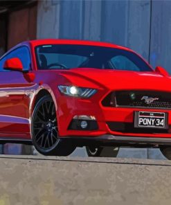 Red 2017 Ford Mustang Diamond Painting