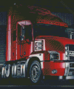 Red Mack Truck Diamond Paintings