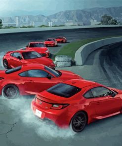 Red Toyota Gr 86 Cars Diamond Painting