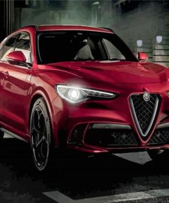 Red Alfa Romeo Stelvio Diamond Painting