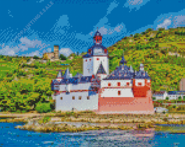 Rhine River Castle Diamond Paintings