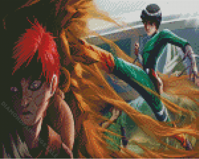 Rock Lee Vs Gaara Diamond Paintings