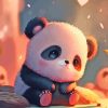 Sad Anime Baby Panda Diamond Painting