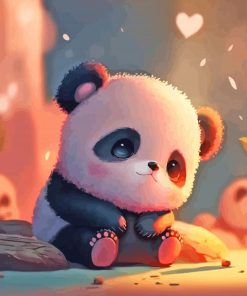 Sad Anime Baby Panda Diamond Painting