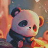 Sad Anime Baby Panda Diamond Paintings