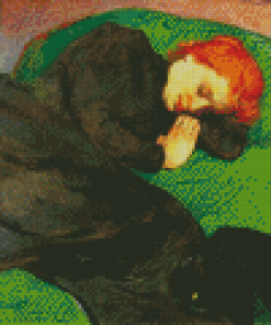 Sleeping Woman On Bed Diamond Paintings